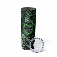 Polynesian Turtle Valentine Skinny Tumbler You And Me Green Hibiscus Heart LT01 - Polynesian Pride