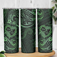 Polynesian Turtle Valentine Skinny Tumbler You And Me Green Hibiscus Heart LT01 - Polynesian Pride