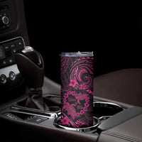 Polynesian Turtle Valentine Skinny Tumbler You And Me Pink Hibiscus Heart LT01 - Polynesian Pride