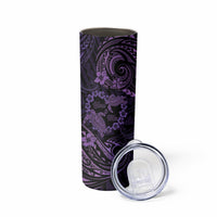Polynesian Turtle Valentine Skinny Tumbler You And Me Purple Hibiscus Heart LT01 - Polynesian Pride