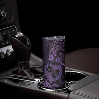 Polynesian Turtle Valentine Skinny Tumbler You And Me Purple Hibiscus Heart LT01 - Polynesian Pride
