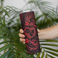 Polynesian Turtle Valentine Skinny Tumbler You And Me Red Hibiscus Heart LT01 - Polynesian Pride