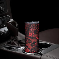 Polynesian Turtle Valentine Skinny Tumbler You And Me Red Hibiscus Heart LT01 - Polynesian Pride