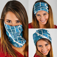 Hawaii Japanese Culture Blue Neck Gaiter Spring Cranes Aloha Pattern