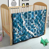 Hawaii Japanese Culture Blue Quilt Spring Cranes Aloha Pattern