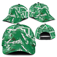 Hawaii Japanese Culture Green Classic Cap Spring Cranes Aloha Pattern