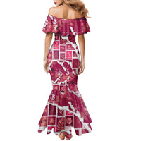 Hawaii Japanese Culture Pink Family Matching Mermaid Dress and Hawaiian Shirt Spring Cranes Aloha Pattern LT01 - Polynesian Pride