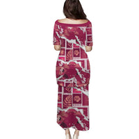 Hawaii Japanese Culture Pink Family Matching Puletasi and Hawaiian Shirt Spring Cranes Aloha Pattern LT01 - Polynesian Pride