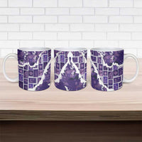 Hawaii Japanese Culture Purple Ceramic Mug Spring Cranes Aloha Pattern