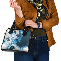 Blue Hibiscus Plumeria Floral Shoulder Handbag - Polynesian Pride