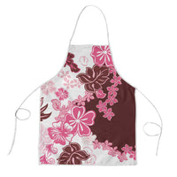 Pink Hibiscus Plumeria Floral Apron - Polynesian Pride