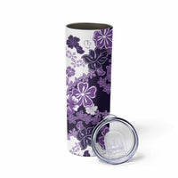 Purple Hibiscus Plumeria Floral Skinny Tumbler LT01 - Polynesian Pride