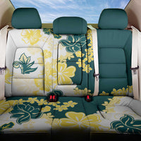Yelow Teal Hibiscus Plumeria Floral Back Car Seat Cover - Polynesian Pride