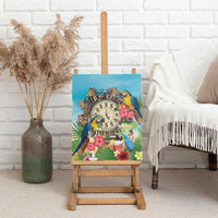 It's 5 o'clock Somewhere Canvas Wall Art Hawaiian Tropical Parrots - Polynesian Pride