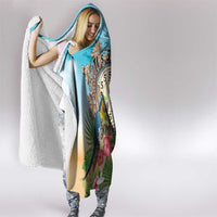 It's 5 o'clock Somewhere Hooded Blanket Hawaiian Tropical Parrots - Polynesian Pride