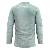 Polynesian Tiare Monstera Seafoam Green Hockey Jersey Liquid Style - Polynesian Pride