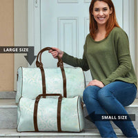 Polynesian Tiare Monstera Seafoam Green Travel Bag Liquid Style - Polynesian Pride