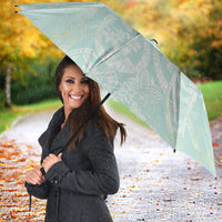Polynesian Tiare Monstera Seafoam Green Umbrella Liquid Style - Polynesian Pride