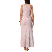 Polynesian Tiare Monstera Soft Pink Family Matching Tank Maxi Dress and Hawaiian Shirt Liquid Style LT01 - Polynesian Pride