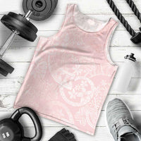 Polynesian Tiare Monstera Soft Pink Men Tank Top Liquid Style - Polynesian Pride