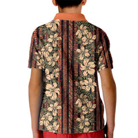 Hawaii Hibiscus Kid Polo Shirt Retro Style - Polynesian Pride