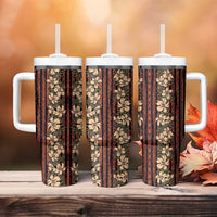 Hawaii Hibiscus Tumbler With Handle Retro Style - Polynesian Pride