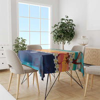 Hawaii Beach Landscape Time-Lapse Tablecloth Tropical Plumeria Flowers LT01 - Polynesian Pride