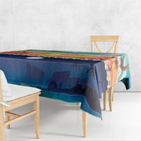 Hawaii Beach Landscape Time-Lapse Tablecloth Tropical Plumeria Flowers LT01 - Polynesian Pride