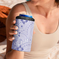 Fiji Masi With Hibiscus Tapa Tribal 4 in 1 Can Cooler Tumbler Purple Pastel LT01 - Polynesian Pride