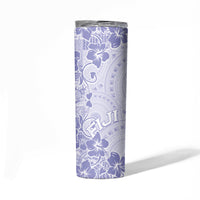 Fiji Masi With Hibiscus Tapa Tribal Skinny Tumbler Purple Pastel LT01 - Polynesian Pride