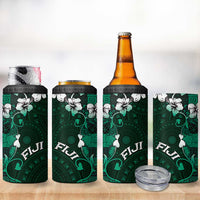 Fiji Masi 4 in 1 Can Cooler Tumbler Fijian Hibiscus Tapa Green Version LT01 - Polynesian Pride