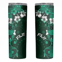 Fiji Masi Skinny Tumbler Fijian Hibiscus Tapa Green Version LT01 Green - Polynesian Pride