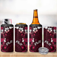 Fiji Masi 4 in 1 Can Cooler Tumbler Fijian Hibiscus Tapa Pink Version LT01 - Polynesian Pride