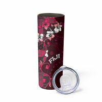 Fiji Masi Skinny Tumbler Fijian Hibiscus Tapa Pink Version LT01 - Polynesian Pride