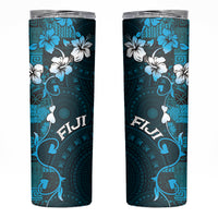 Fiji Masi Skinny Tumbler Fijian Hibiscus Tapa Sky Blue Version LT01 Blue - Polynesian Pride