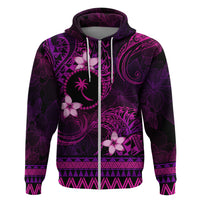 FSM Chuuk State Hoodie Tribal Pattern Pink Version LT01 Zip Hoodie Pink - Polynesian Pride