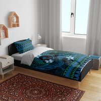FSM Chuuk State Bedding Set Tribal Pattern Ocean Version