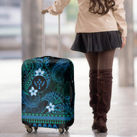 FSM Kosrae State Luggage Cover Tribal Pattern Ocean Version