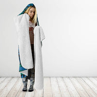 FSM Pohnpei State Hooded Blanket Tribal Pattern Ocean Version