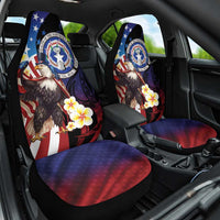 Northern Mariana Islands 4th of July Car Seat Cover Plumeria USA Eagle LT01 One Size Multicolor - Polynesian Pride