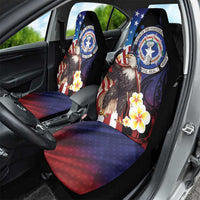 Northern Mariana Islands 4th of July Car Seat Cover Plumeria USA Eagle LT01 - Polynesian Pride