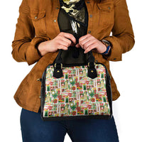 Hawaiian Santa Christmas Pattern Shoulder Handbag White Version - Polynesian Pride