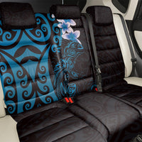 New Zealand Tuatara Plumeria Back Car Seat Cover Maori Blue Koru Tribal Tattoo LT01 - Polynesian Pride
