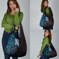 New Zealand Tuatara Plumeria Grocery Bag Maori Blue Koru Tribal Tattoo LT01 - Polynesian Pride