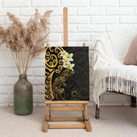 New Zealand Tuatara Plumeria Canvas Wall Art Maori Gold Koru Tribal Tattoo LT01 - Polynesian Pride