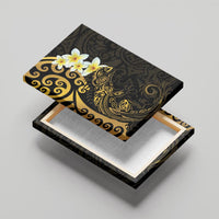 New Zealand Tuatara Plumeria Canvas Wall Art Maori Gold Koru Tribal Tattoo LT01 - Polynesian Pride