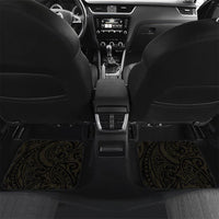 New Zealand Tuatara Plumeria Car Mats Maori Gold Koru Tribal Tattoo LT01 Set 2pcs - Back Gold - Polynesian Pride