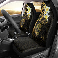 New Zealand Tuatara Plumeria Car Seat Cover Maori Gold Koru Tribal Tattoo LT01 - Polynesian Pride