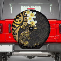 New Zealand Tuatara Plumeria Spare Tire Cover Maori Gold Koru Tribal Tattoo LT01 - Polynesian Pride