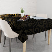 New Zealand Tuatara Plumeria Tablecloth Maori Gold Koru Tribal Tattoo LT01 - Polynesian Pride